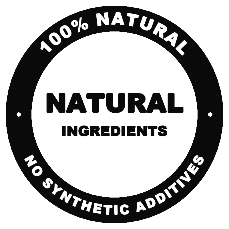 100% Natural Ingredients badge