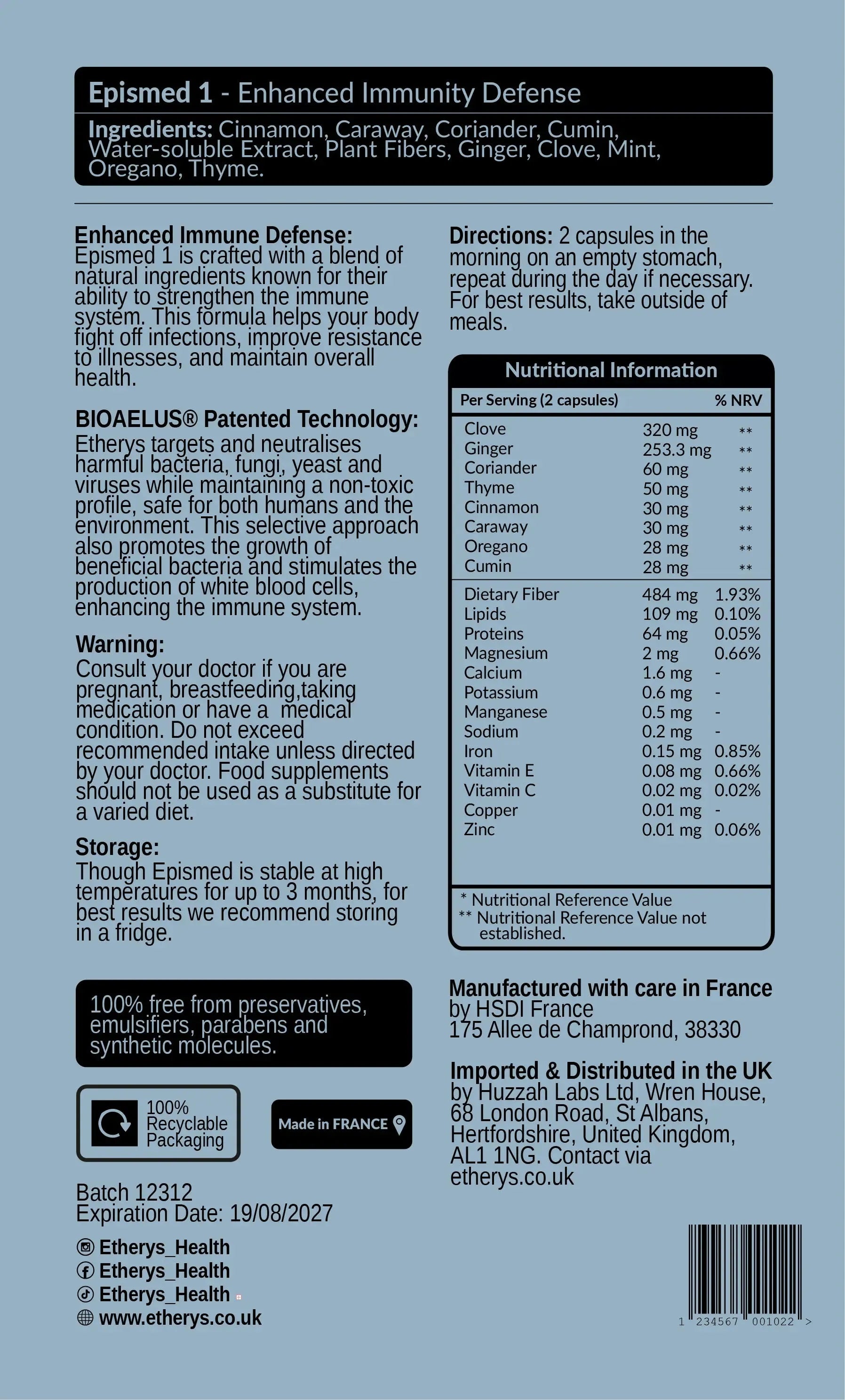 Epismed I – Immunity & Gut